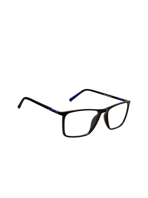 

David Blake Unisex Black Solid Full Rim Rectangle Frames EWDB1984