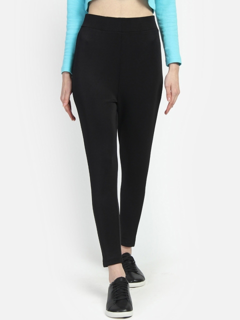 

Yaadleen Women Black Skinny Fit Solid Treggings