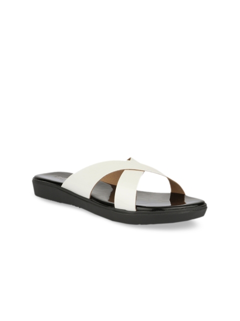 

SOLES Women Off-White Solid Open Toe Flats
