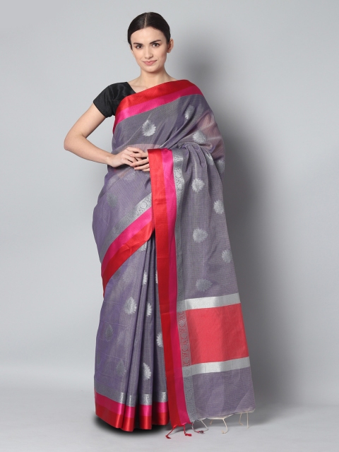 

EthnicRoom Purple Handloom Woven Design Banarasi Saree