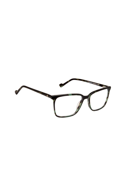 

David Blake Unisex Black & Green Solid Full Rim Wayfarer Frames EWDB2036