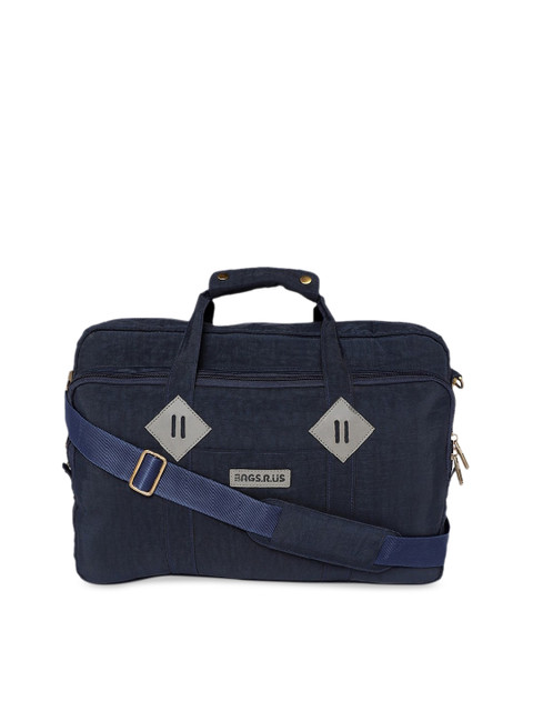 

Bags.R.us Unisex Navy Blue Solid Laptop Bag