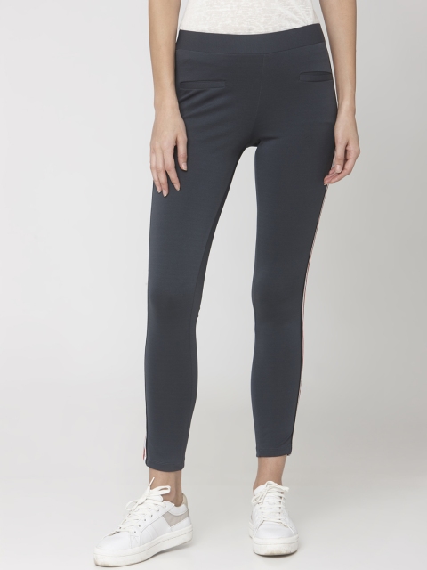

Smarty Pants Women Charcoal Grey Solid Slim Fit Treggings