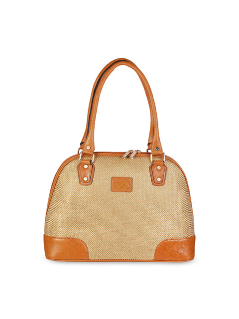 

Metro Camel Brown Textured Leather Handheld Bag