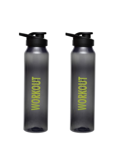 

Sportigoo Unisex Set of 2 Black Translucent Water Bottles 1 Litre