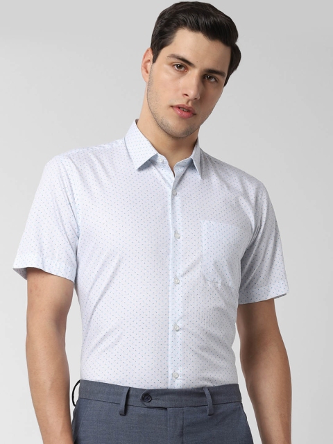 

Peter England Men Blue Regular Fit Printed Formal Shirt