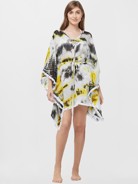 

Mirchi Fashion Yellow & Black Printed Swimwear SK494