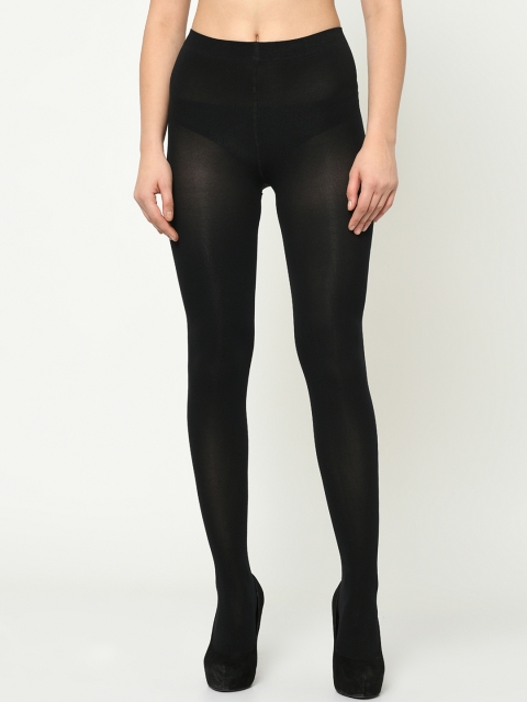 

Da Intimo Women Black Solid Opaque Pantyhose Stockings