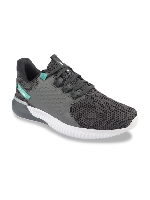 

Action Men Grey Woven-Design Running Shoes