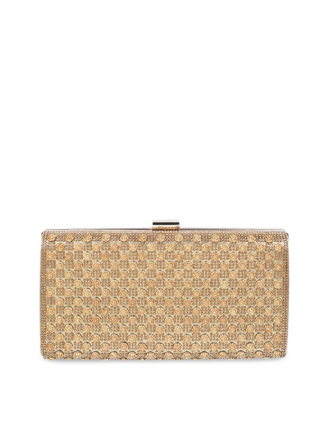 

Metro Gold-Toned Embellished Leather Clutch