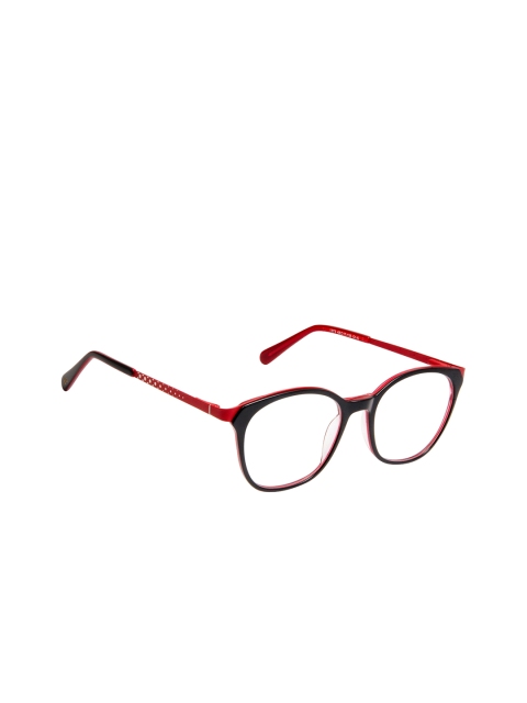 

David Blake Unisex Black Solid Full Rim Oval Frames EWDB1942