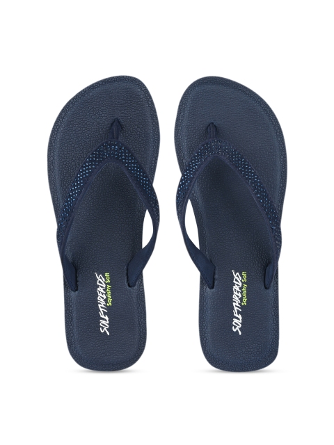 

Solethreads Women Navy Blue Embellished Thong Flip-Flops