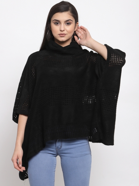 

Global Republic Women Black Self Design Pullover