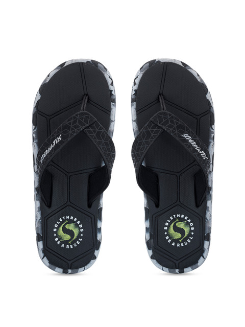 

Solethreads Men Black Solid Thong Flip-Flops