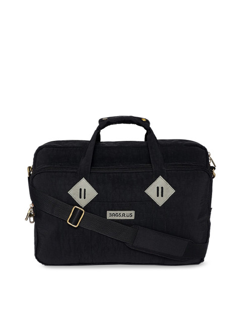 

Bags.R.us Unisex Black Solid Laptop Bag
