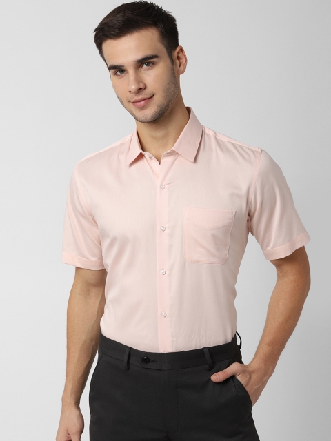 

Peter England Men Peach-Coloured Regular Fit Solid Formal Shirt
