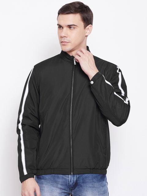 

Duke Men Black Solid Bomber Jacket