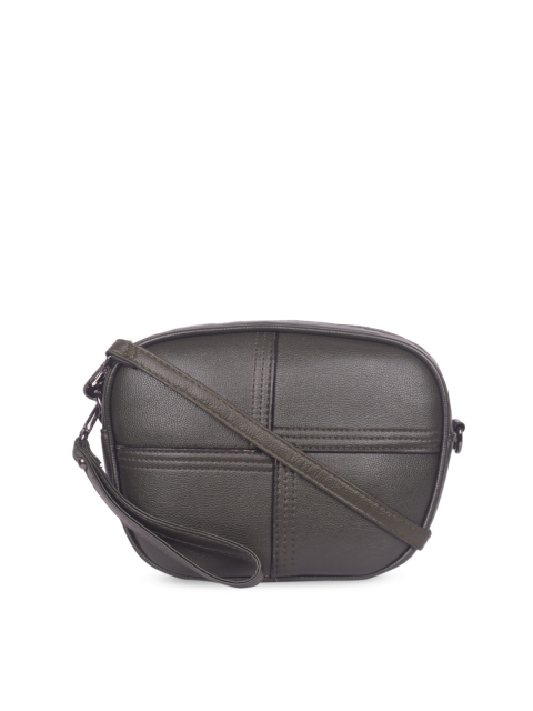 

Bagkok Olive Green Solid Sling Bag