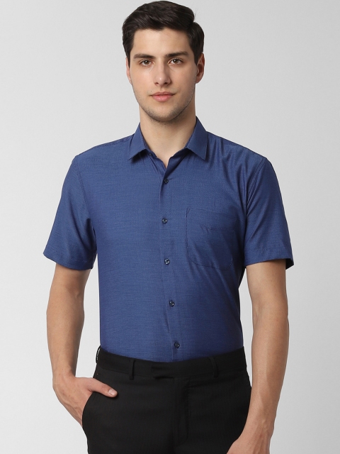 

Peter England Men Navy Blue Regular Fit Self Design Formal Shirt