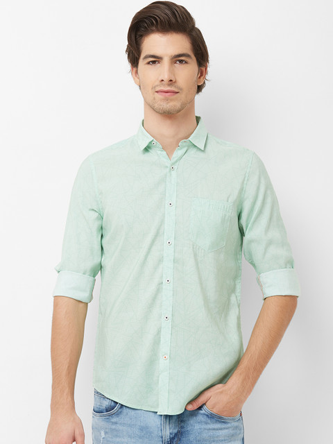 

Killer Men Green Regular Fit Printed Casual Shirt