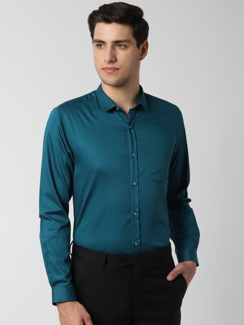 

Peter England Men Green Slim Fit Solid Formal Shirt