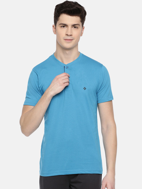 

Dollar Bigboss Men Blue Solid Lounge T-Shirt