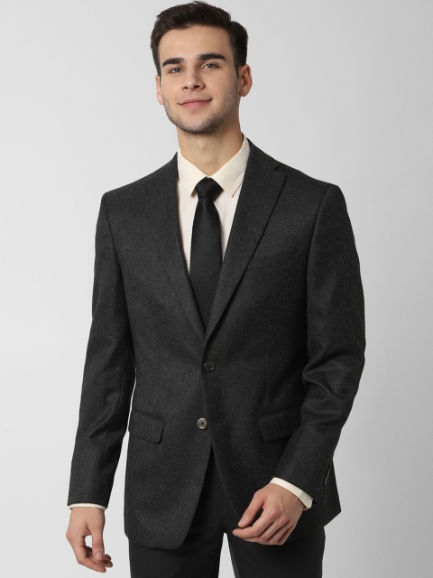 

Peter England Men Black Solid Slim-Fit Single-Breasted Casual Blazer