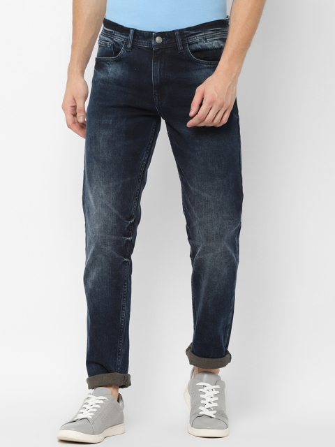 

Allen Solly Sport Men Navy Blue Skinny Fit Mid-Rise Clean Look Jeans