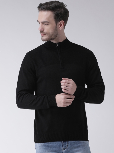 

COBB Men Black Solid Pullover Sweater