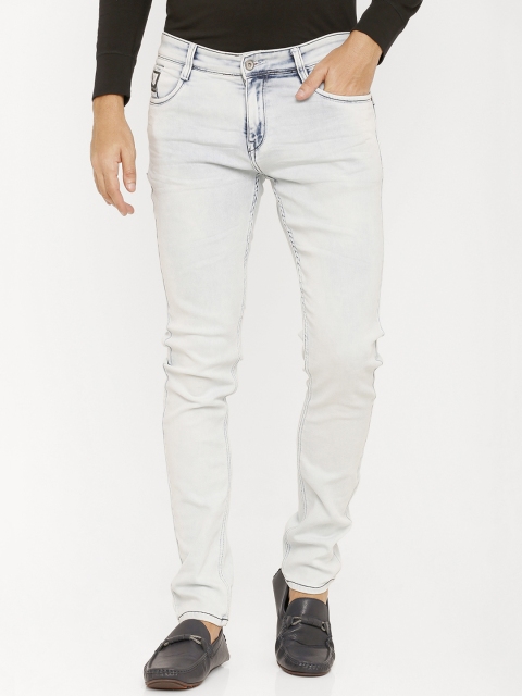 

Rex Straut Jeans Men Blue Slim Fit Mid-Rise Clean Look Stretchable Jeans