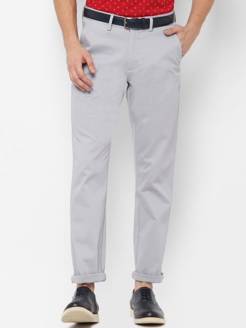 

Allen Solly Men Grey Regular Fit Solid Regular Trousers