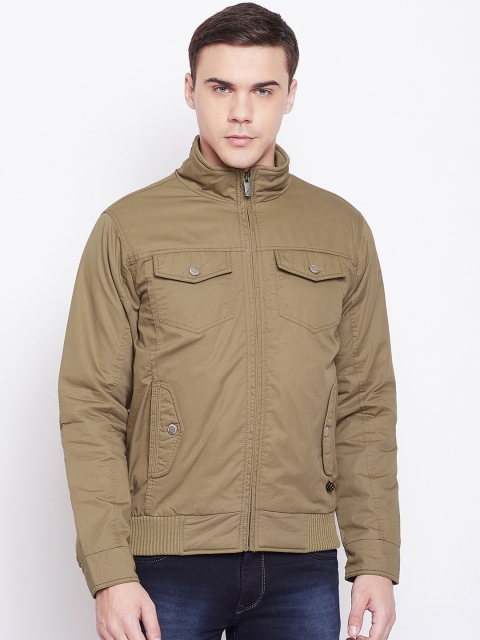 

Duke Men Brown Solid Padded Jacket