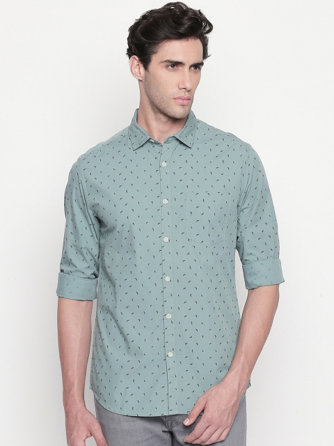 

BYFORD by Pantaloons Men Green Regular Fit Printed Casual Shirt