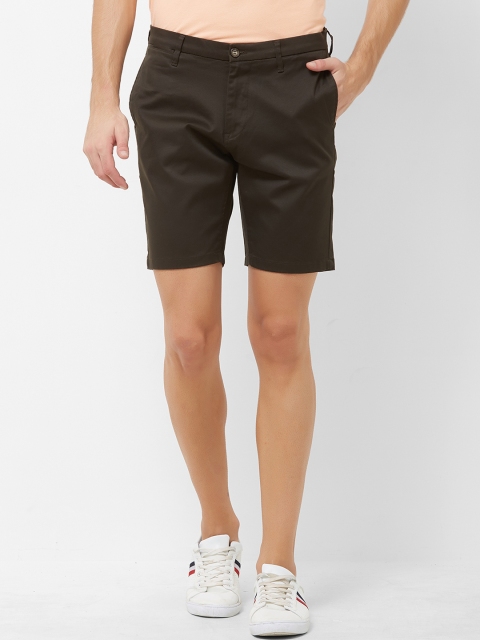 

Killer Men Olive Green Solid Regular Fit Regular Shorts