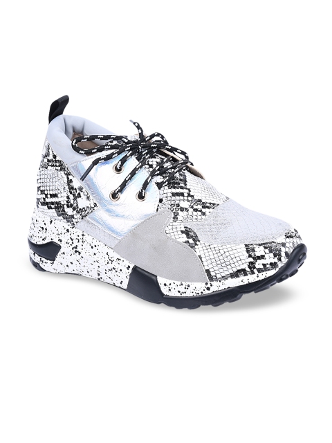 

URBANE Women Silver-Toned Sneakers