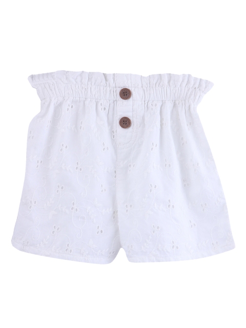 

Beebay Girls White Solid Regular Fit Hot Pants