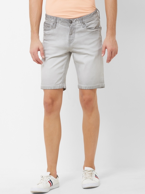 

Killer Men Grey Solid Regular Fit Denim Shorts