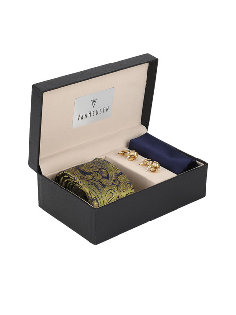 

Van Heusen Men Navy Blue & Green Accessory Gift Set