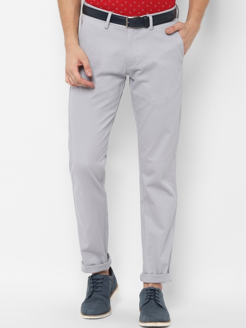 

Allen Solly Men Grey Slim Fit Solid Regular Trousers