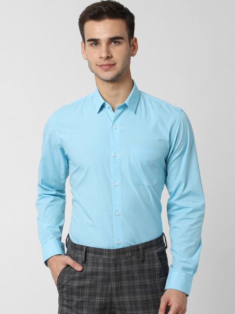 

Peter England Men Blue Slim Fit Solid Formal Shirt