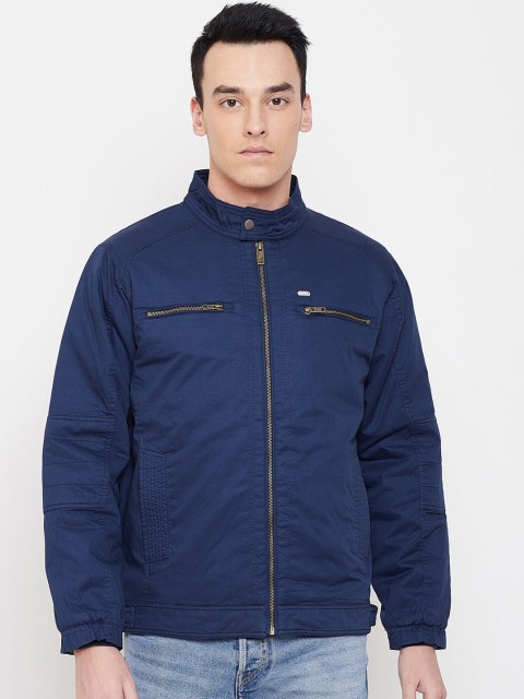 

Duke Men Blue Solid Padded Jacket