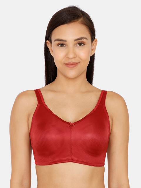 

Zivame Maroon Solid Non-Wired Non Padded Minimizer Bra