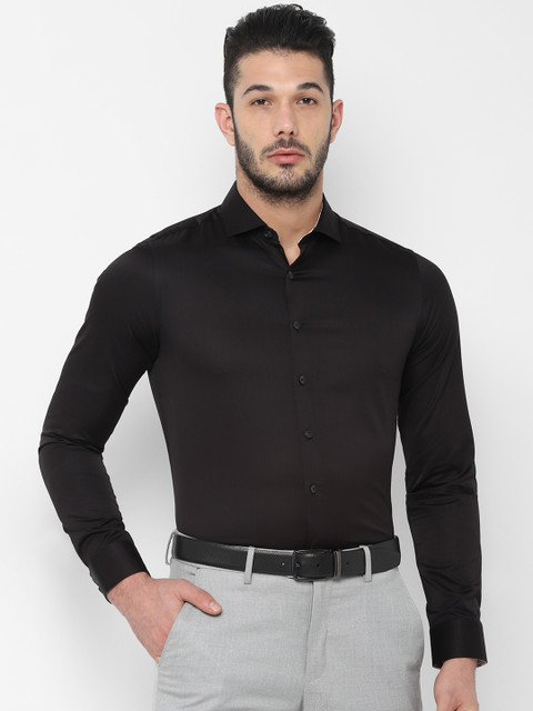 

SIMON CARTER LONDON Men Black Slim Fit Solid Formal Shirt