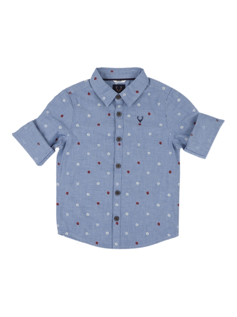 

Allen Solly Junior Boys Blue Regular Fit Printed Casual Shirt
