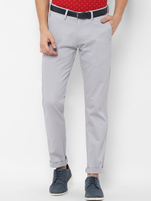 

Allen Solly Men Grey Slim Fit Solid Regular Trousers