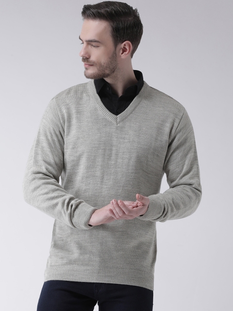 

COBB Men Grey Solid Pullover