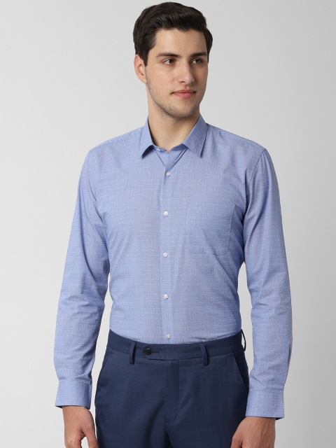 

Peter England Men Blue Slim Fit Printed Formal Shirt