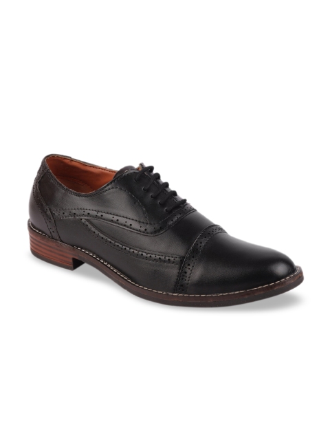 

FAUSTO Men Black Solid Formal Brogues