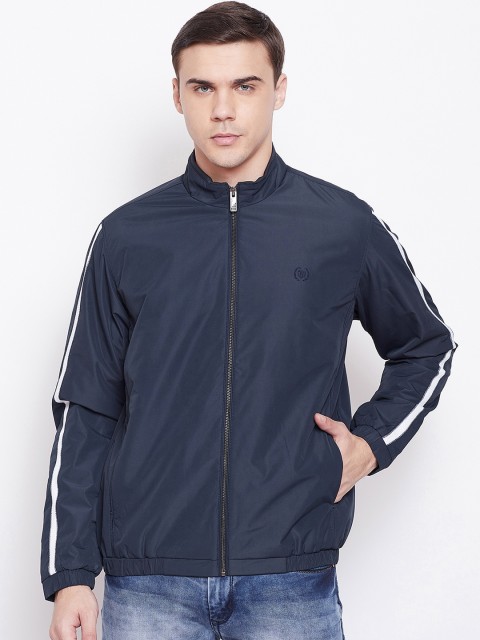 

Duke Men Blue Solid Padded Jacket