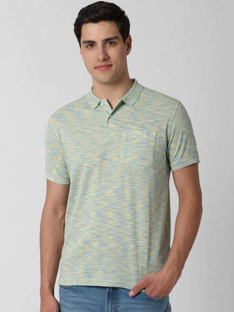 

Peter England Casuals Men Green & Yellow Printed Polo Collar T-shirt